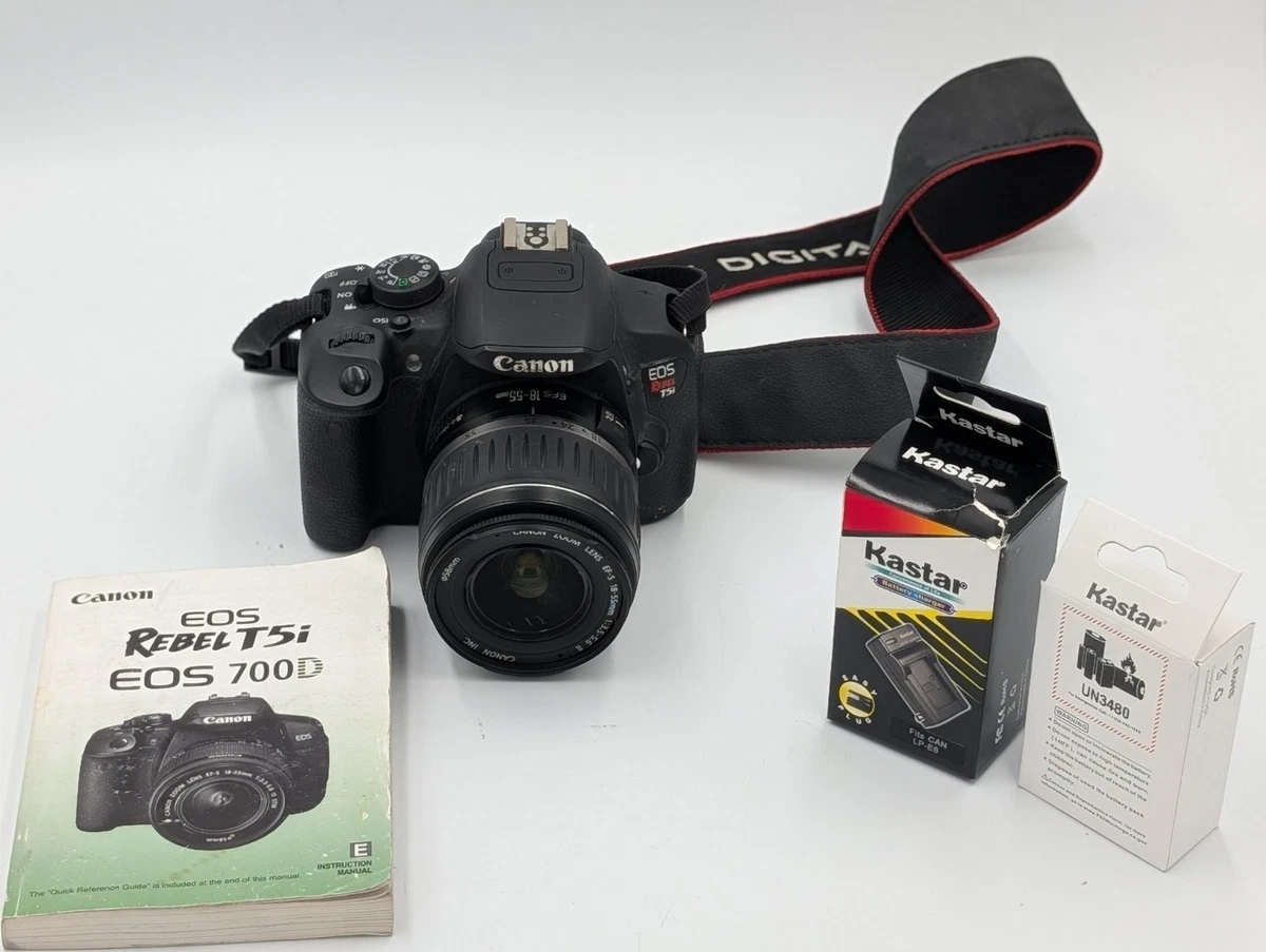 【中古】Canon キヤノン EOS Rebal T5i ダブルズームキット 海外版 キヤノン EOS R50 ダブルズームキット ブラック｜ミラーレス一眼