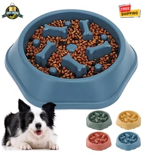 1 pc Slow Feeder Dog Bowl Anti-Slip Puzzle Dish for Small Medium Dogs