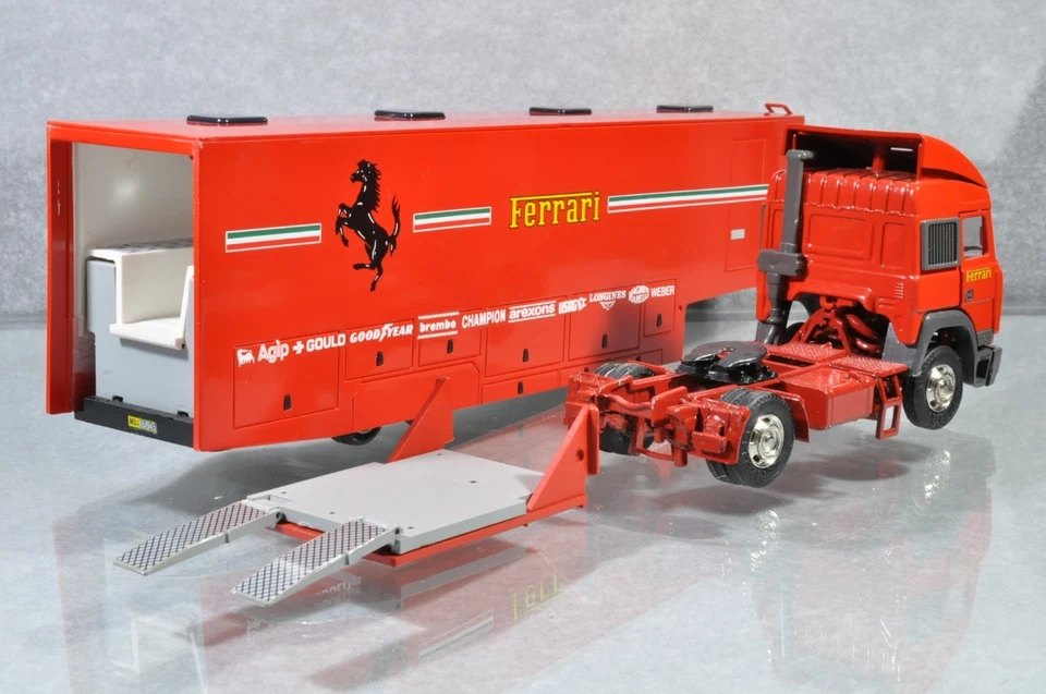 BH389 Old Cars 1:43 Camion Iveco Suderia Ferrari F1 Car Transporter A/- - Photo 2/3