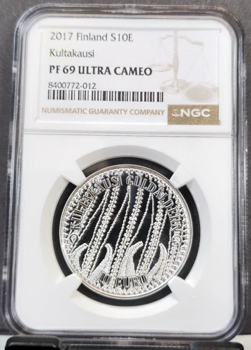 2017 FINLAND SILVER 10 EURO KULTAKAUSI NGC PF 69 ULTRA CAMEO SCARCE GEM PROOF
