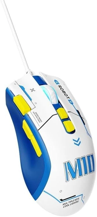 Mecha Style kabelgebundene Gaming Maus, 7200 DPI, 8 programmierbare Tasten, RGB Hintergrundbeleuchtung