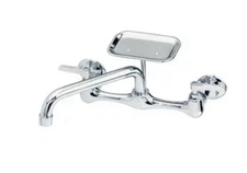 B&K 123-009NL Polished Chrome 2-Handle 8 In. Utility Faucet W/ Soap Dish Chrome