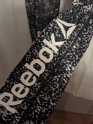 Reebok Damen High-Waisted Active Leggings mit Taschen, Dotty Animal Gr. M - Bild 2 von 15