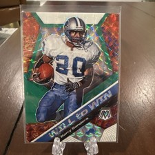 2020 Panini Mosaic - Will to Win Barry Sanders #WW18 Green Mosaic Prizm