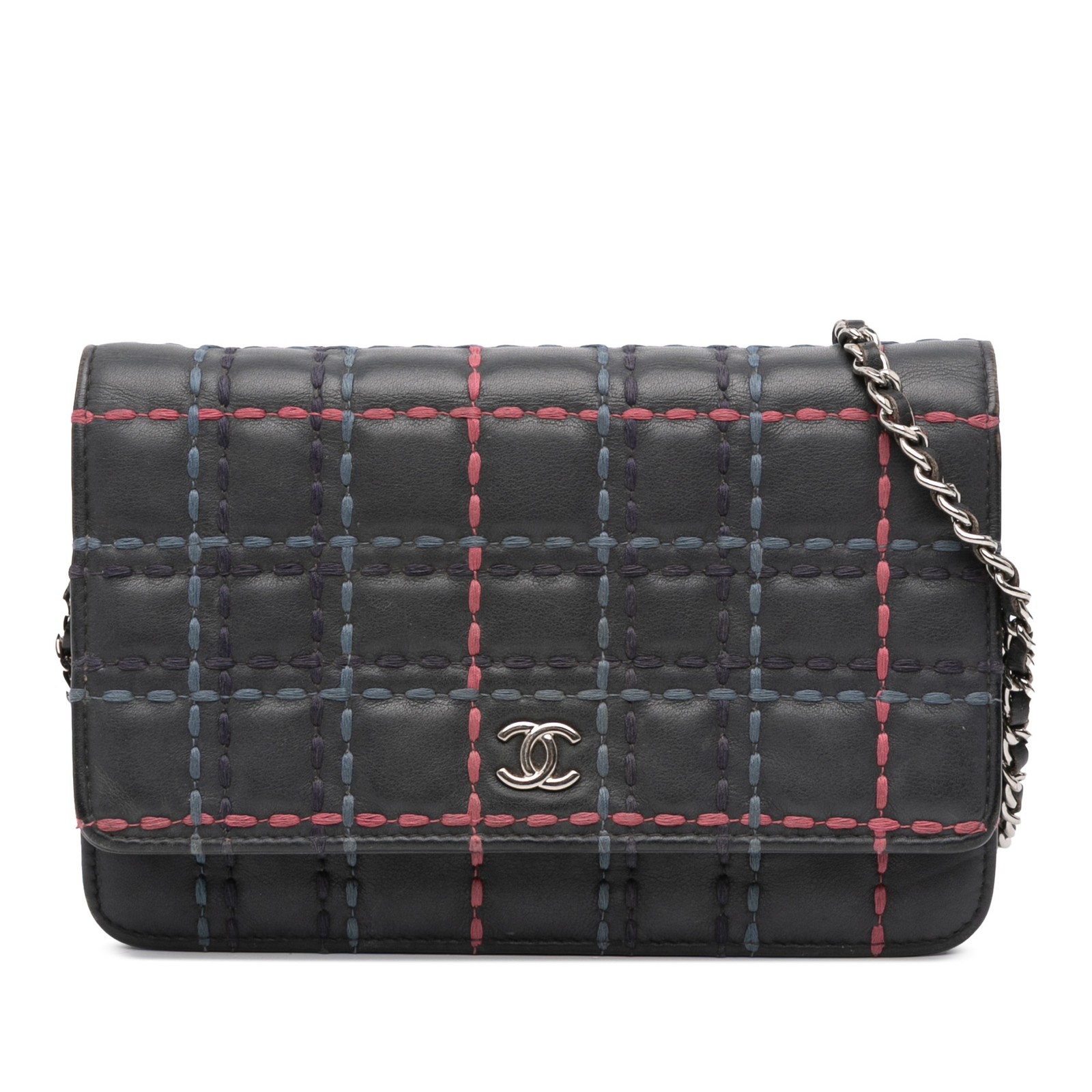 Authenticated Chanel CC Square Stitched Calfskin … - image 1