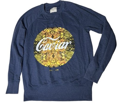 Eleven Paris Life Is A Joke Sweatshirt Sz Medium Blue Gold Caviar Graphic Print