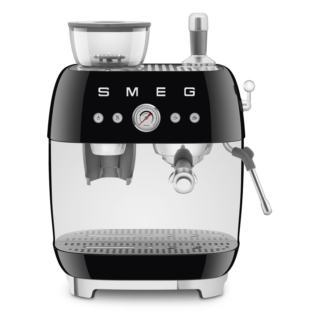 Smeg EGF03BLUK Espresso Coffee Machine with Grinder 20 Bar Pump 2.4 1650W Black