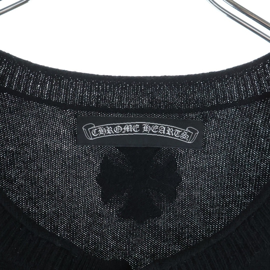 CHROME HEARTS Cashmere Knit CH Cross Patch Button Vest Black Used 43617b23f2478e thumbnail 7