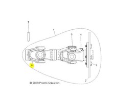 POLARIS RANGER 900D DIESEL PROP SHAFT YOKE & UNIVERSAL U JOINT (2010-2014)