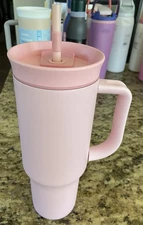 Owala Rose Pink 40 Oz Travel Tumbler No Label Stainless Steel Hot & Cold