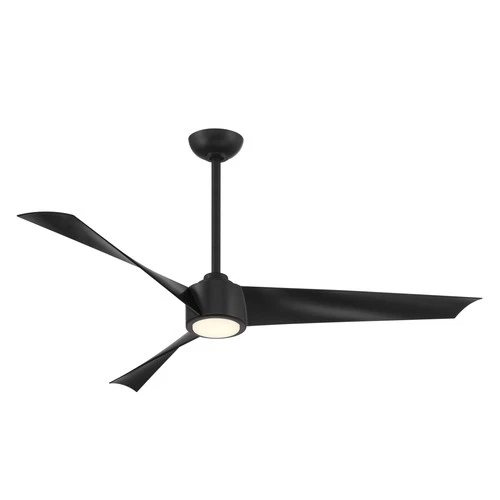 Minka Aire Pike 56" Ceiling Fan - Coal Black 3-Blade Remote Control - Picture 2 of 3