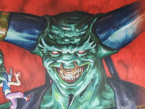 Juzam Djinn Play Mat MTG Playmat SIGNED Mark Tedin Wizards Of The Coast - Picture 2 of 8