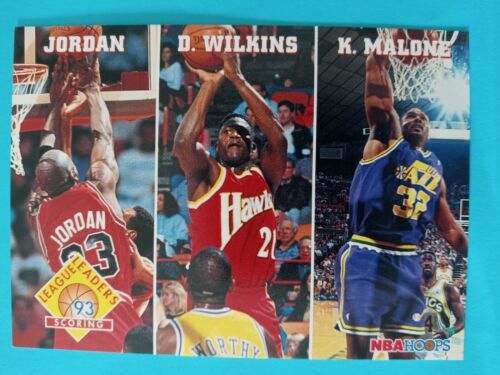 1993 Hoops #283 MICHAEL JORDAN Wilkens Malone Chicago Bulls NBA BASKETBALL CARD