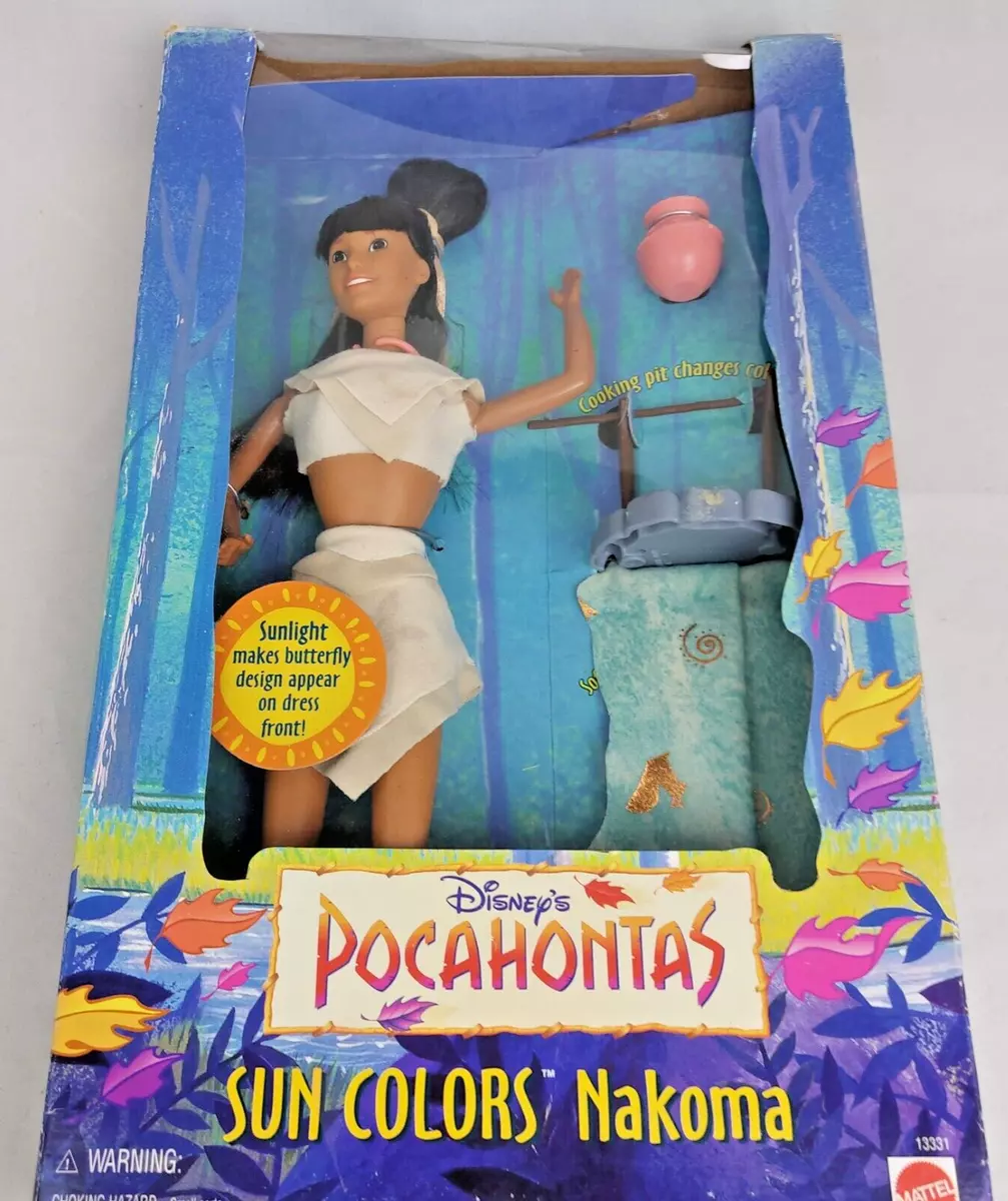 Disneys 1995 POCAHONTAS Sun Colors Nakoma Doll Mattel Disney NEW Box is damaged