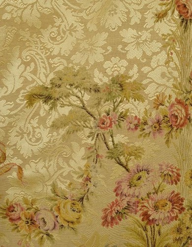 Exquisite Long Antique French Silk Aubusson Tapestry Chateau Portiere / Curtain - Picture 13 of 24