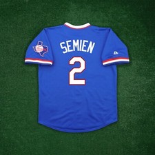 Marcus Semien 1984 Texas Rangers Cooperstown Men's Alt Blue Throwback Jersey