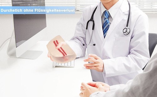 Ultraschall geführte Femoralpunktion Transparenz Modell, mit Arterie und Vene DE - Bild 9 von 9