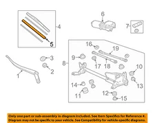 HONDA OEM Crosstour Wiper Washer-Windshield-Wiper Blade Refill Left 76622TP6A02