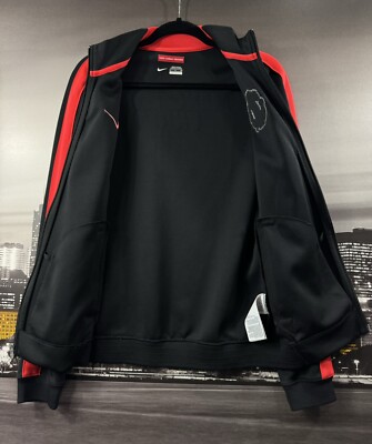 マンチェスター・ユナイテッド フルジップジャケット レッド/ブラック Nike Manchester United Jacket Mens Small Soccer Track Warm Up Zip