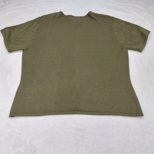 JACLYN SMITH DAMEN VINTAGE GRÜN BESTICKT KNOPFLEISTE CARDIGAN PULLOVER XL - Bild 7 von 7