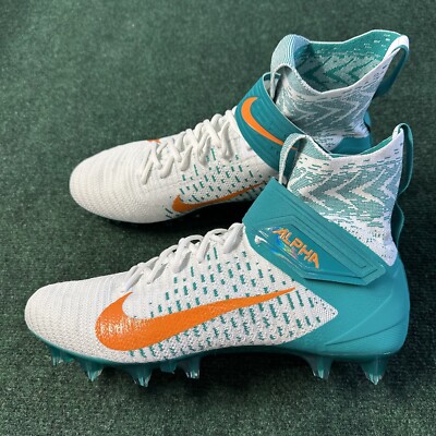 Nike Alpha Menace Elite 2 Football Cleats Miami Dolphins BV2077-108 Men\'s Sz 15 s-l400.jpg main image 2