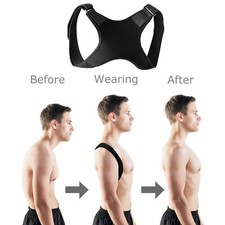 Polyester Posture Corrector Black Orthotics, Braces Orthopedic