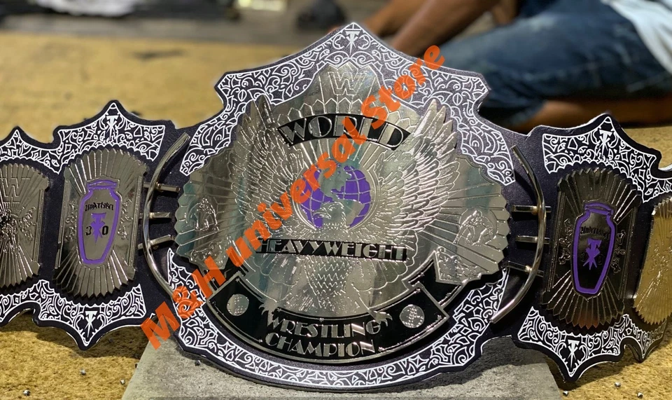 CINTURÓN DE TÍTULO RÉPLICA CAMPEONATO "SERIE FIRMA" UNDERTAKER 30 AÑOS LATÓN 4mm Foto 4 de 4