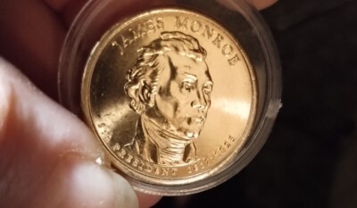 2008 D $1 James Monroe Presidential Dollar Error, Edge Lettering