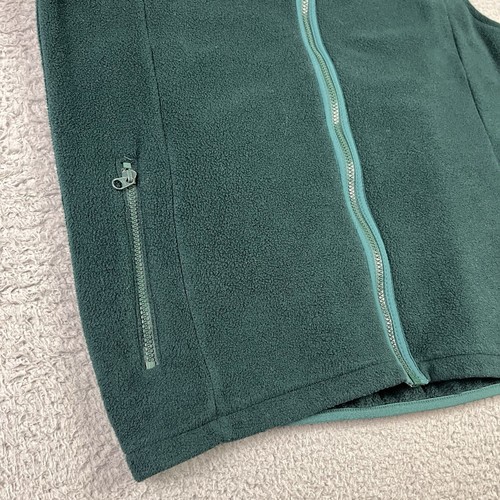 Vintage LL Bean Fleece Vest Mens Large Green Full Zip Outdoor Made in USA - Picture 5 of 12