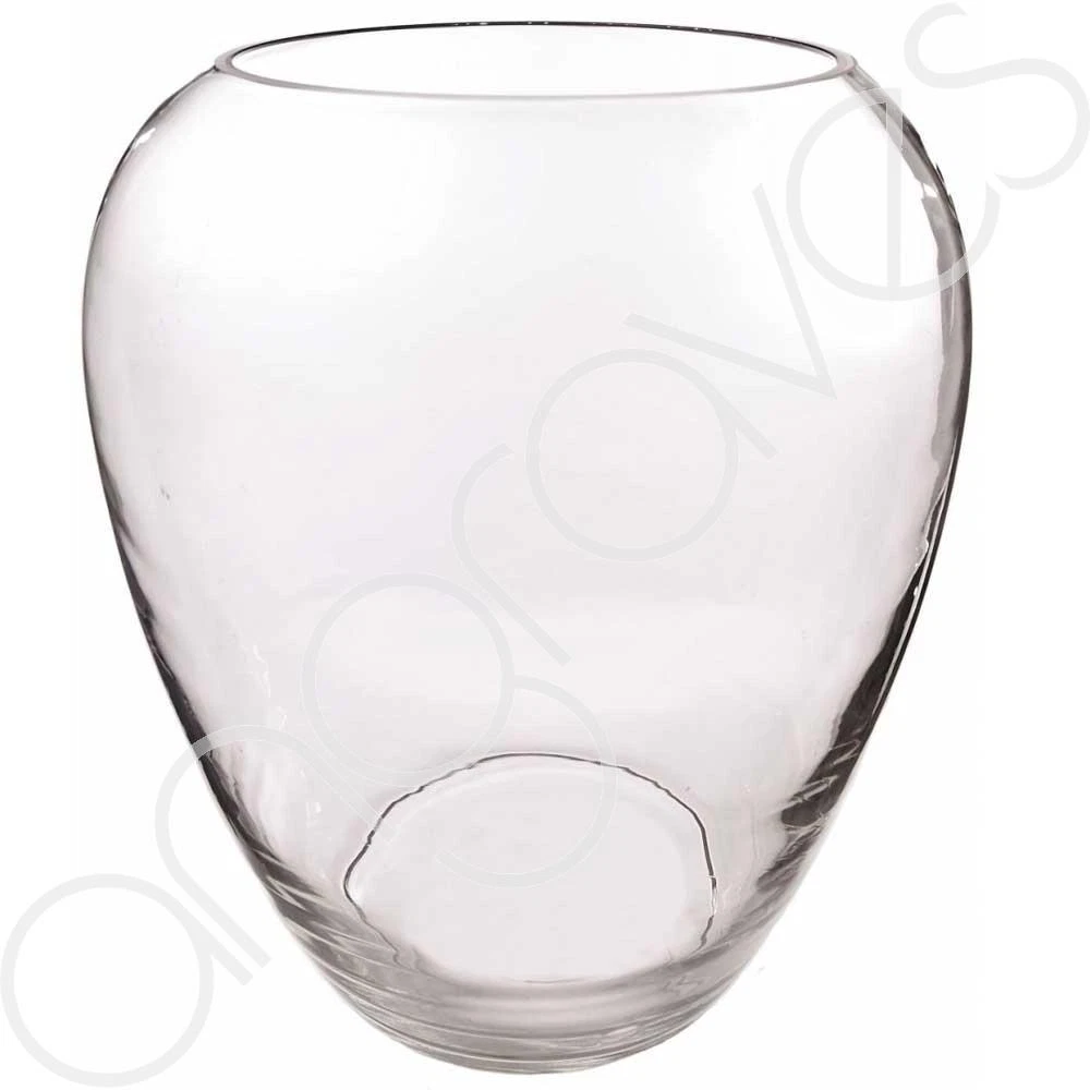 Almond Glass Vase (30cm) Flowers Candle Display Decorative Arrangement