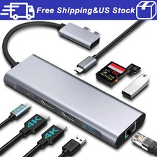 Type-C USB Hub Multiport Laptop Docking Station HDMI Port for Macbook Pro/Air