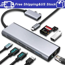 Type-C USB Hub Multiport Laptop Docking Station HDMI Port for Macbook Pro/Air