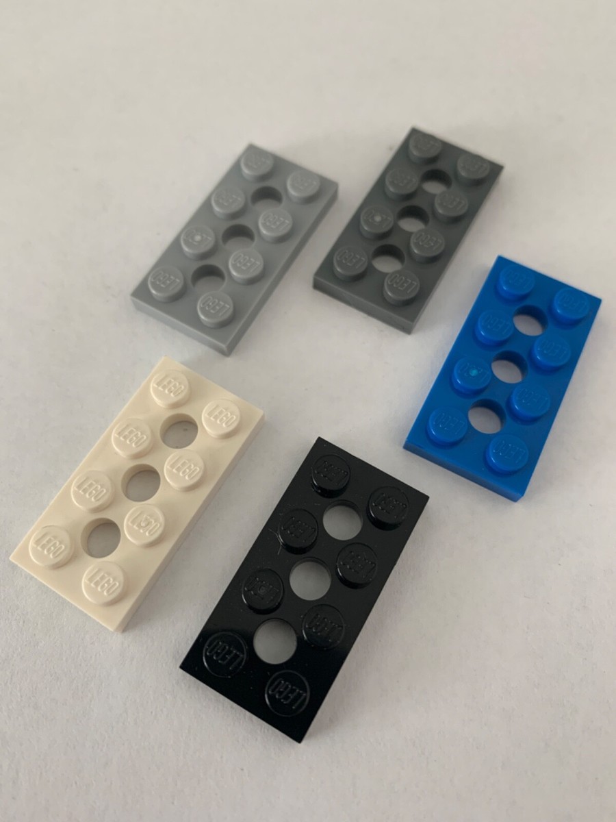 LEGO Parts 3709 (4pcs) Technic, Plate 2x4 w/3 Holes Choose Color