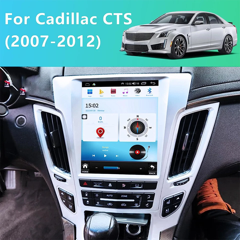 Radio estéreo de coche para Cadillac CTS 2007-2012 Carplay pantalla vertical estilo Tesla Foto 4 de 4