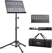 Sheet Music Stand-Metal Professional Portable Perforated Music Stand-Carrying Ba