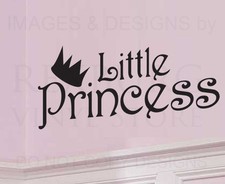 Wall Decal Sticker Quote Vinyl Lettering Little Princess Baby Girl's Room K72