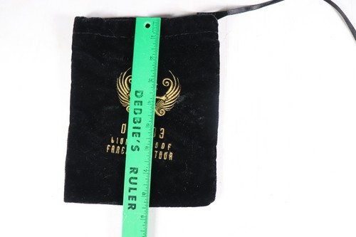 Cher Living Proof Farewell Tour 02/03 Velvet Drawstring Bag Black Gold Logo (H) - Picture 4 of 7