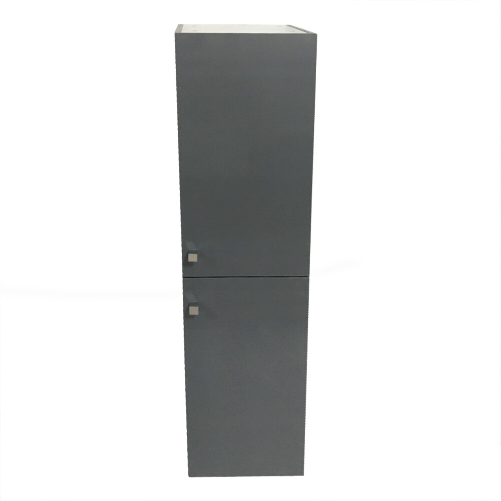 Gloss Grey 1400mm Tall Cupboard Wall Hung Bathroom Furniture 2