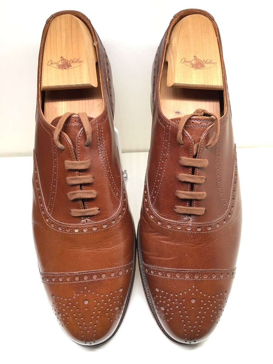 New* ? Ralph Lauren 10 D Brown Cap Toe Polo Semi-Brogue  display picture 2