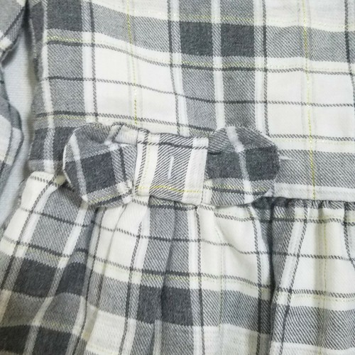 Vestido Carter's Girls 2T Gris a Cuadros con Acento Dorado Mangas Largas con Arco - Imagen 4 de 11