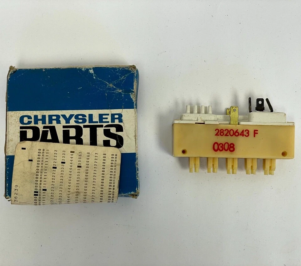 Interruptor de control de vacío calentador aire acondicionado carrocería C Plymouth Chrysler 1967-1973 2820643 nuevo de stock Foto 3 de 4