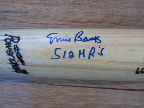 Ernie Banks Autograph Signed Auto Model Bat 512 HR Chicago Cubs JSA - Picture 3 of 6