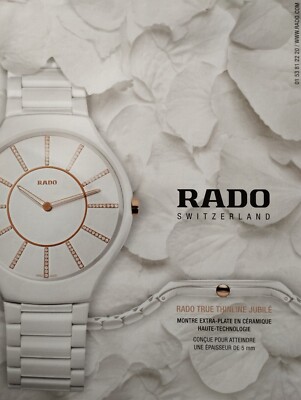 RADO vintage Print Ad !! '' High-tech ceramic extra-thin watch ''