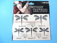 dragonflies removable sticker temporary tattoo Chest Wrist Arm Leg