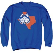 HCU Adult Crewneck Sweatshirt Huskies, Royal Blue, S-3XL
