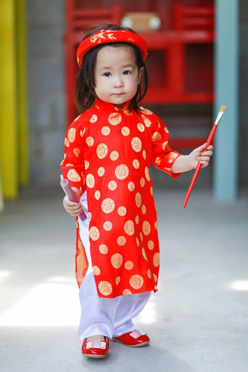 Ao dai top baby girl
