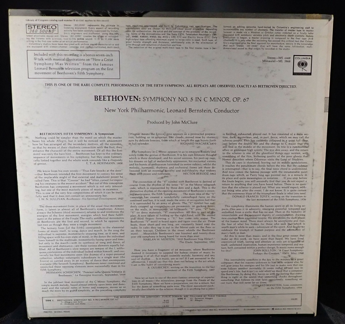 Beethoven Fifth Symphony - Leonard Bernstein NY Philharmonic