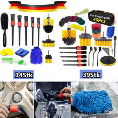 Auto Reinigung Pinsel Set KFZ Detail Reinigungsbürsten Satz Detailing 4-39 tlg