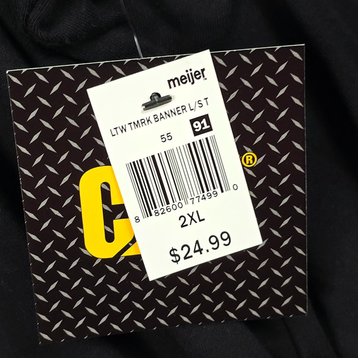 Cat Shirt Mens 2XL XXL BLACK CATERPILLAR OUTDOORS WORK WEAR Long