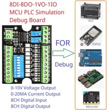 MCU PLC Simulation Debug Board 0-10V 4-20MA Output ADC DAC Tester NPN PNP DI-DO